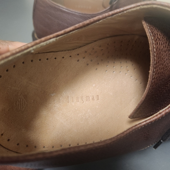 MARTIN DINGMAN - BROWN LEATHER TIE OXFORDS Shoes SIZE 9 - Picture 9 of 10